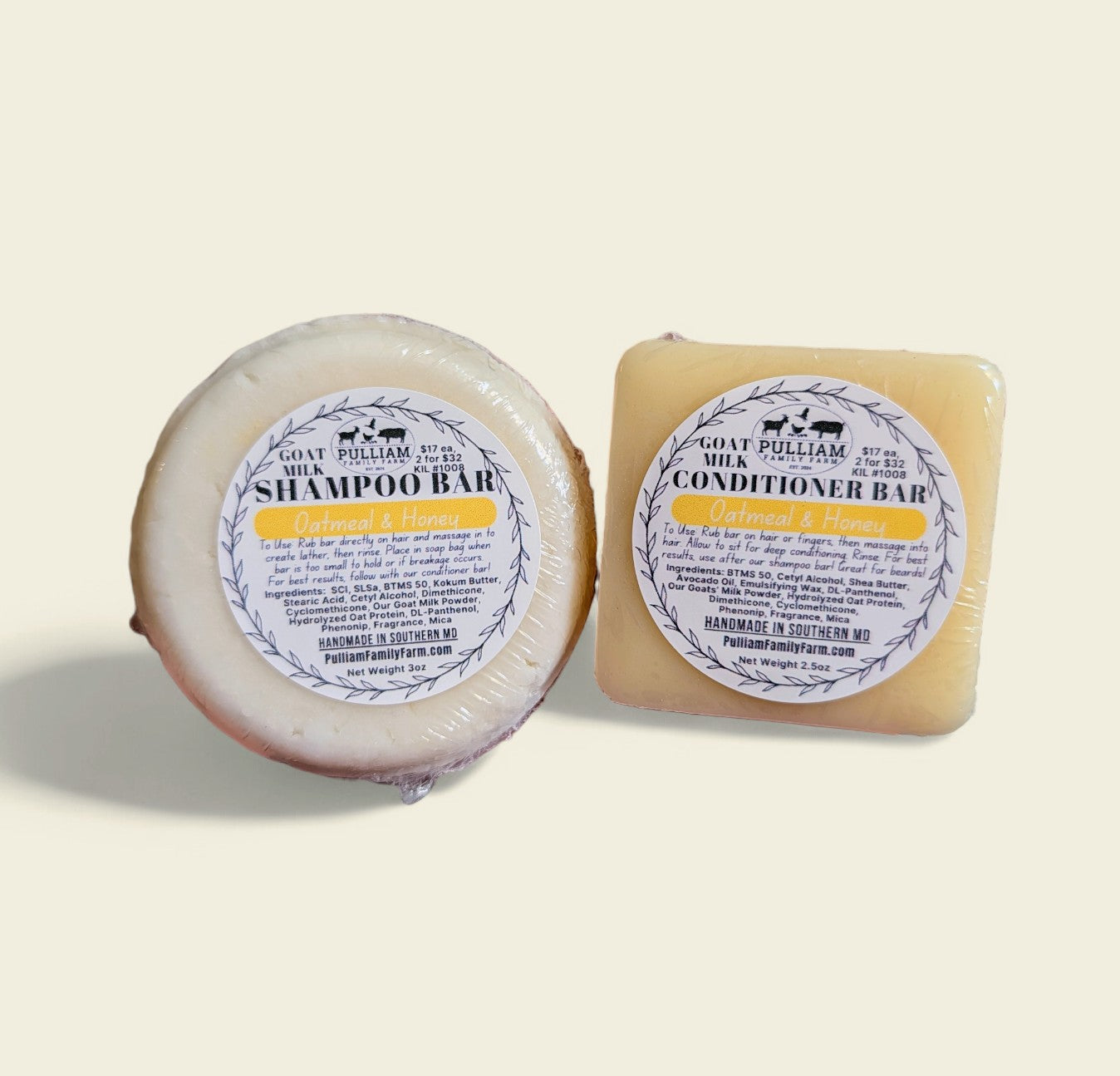 Goat Milk Shampoo/Conditioner Bars